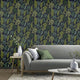 Botanical Fern Wallpaper in Charcoal and Green