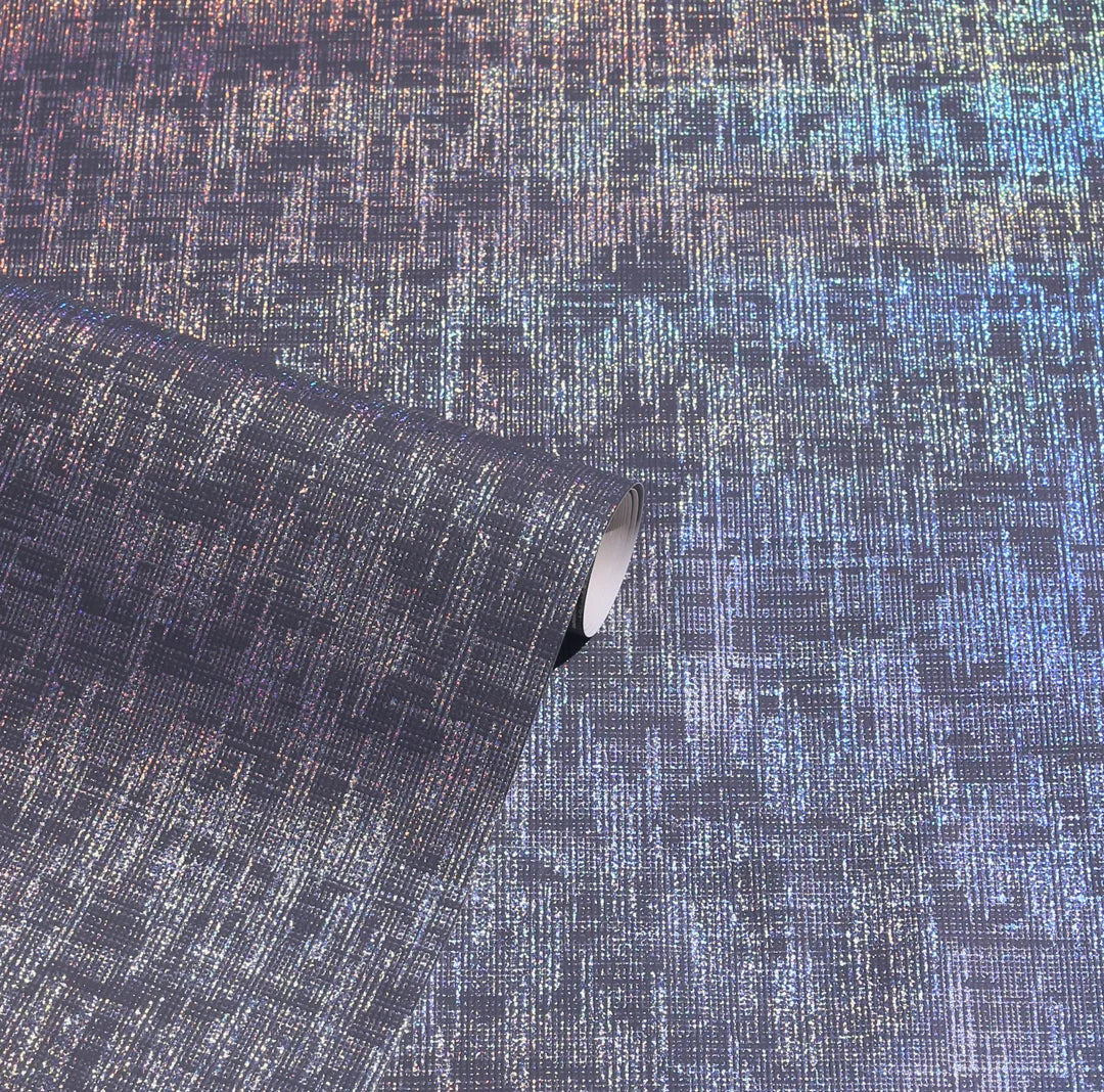 Holographic Texture Wallpaper in Charcoal