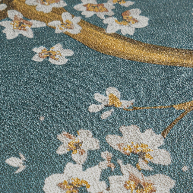 Oriental Blossom Wallpaper in Teal