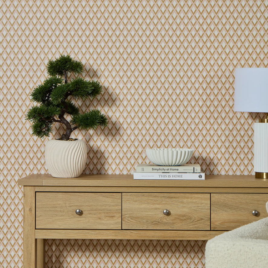 Abstract Chevrons Wallpaper in Warm Tones