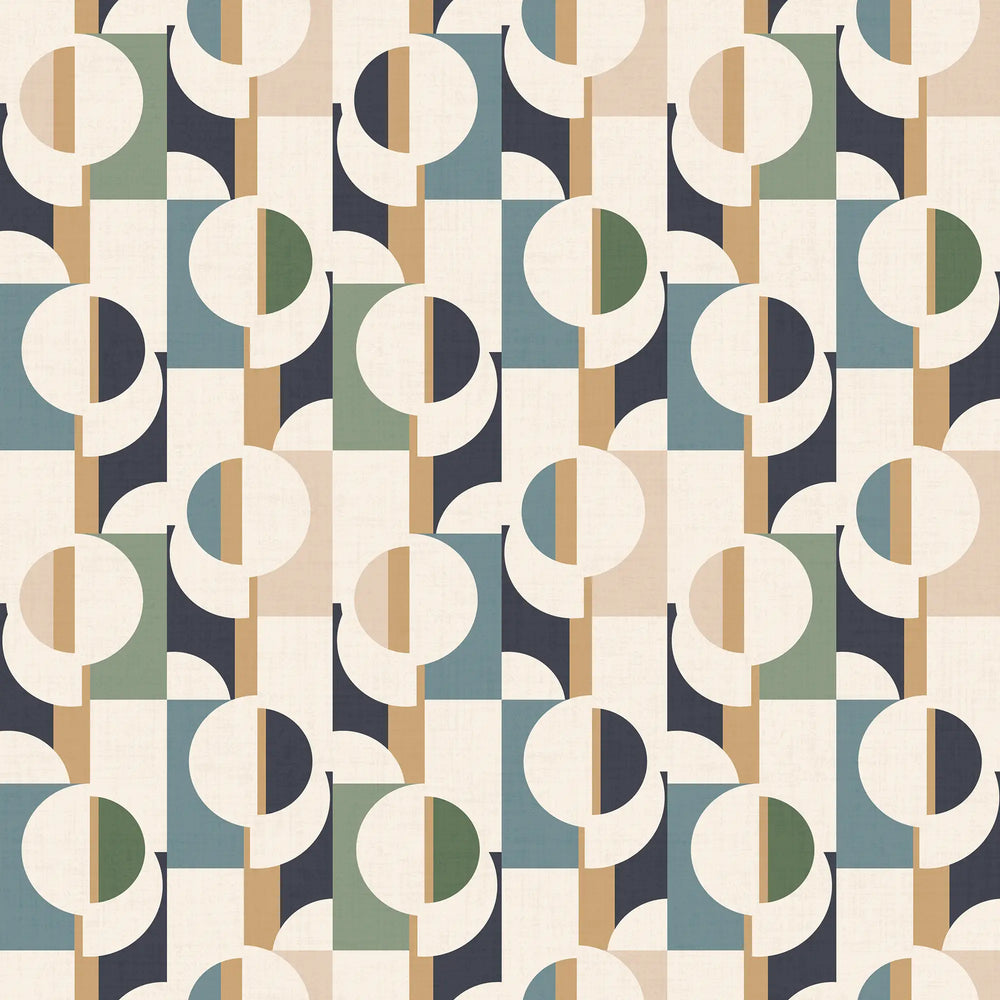 Abstract Circles Wallpaper in Cool Tones