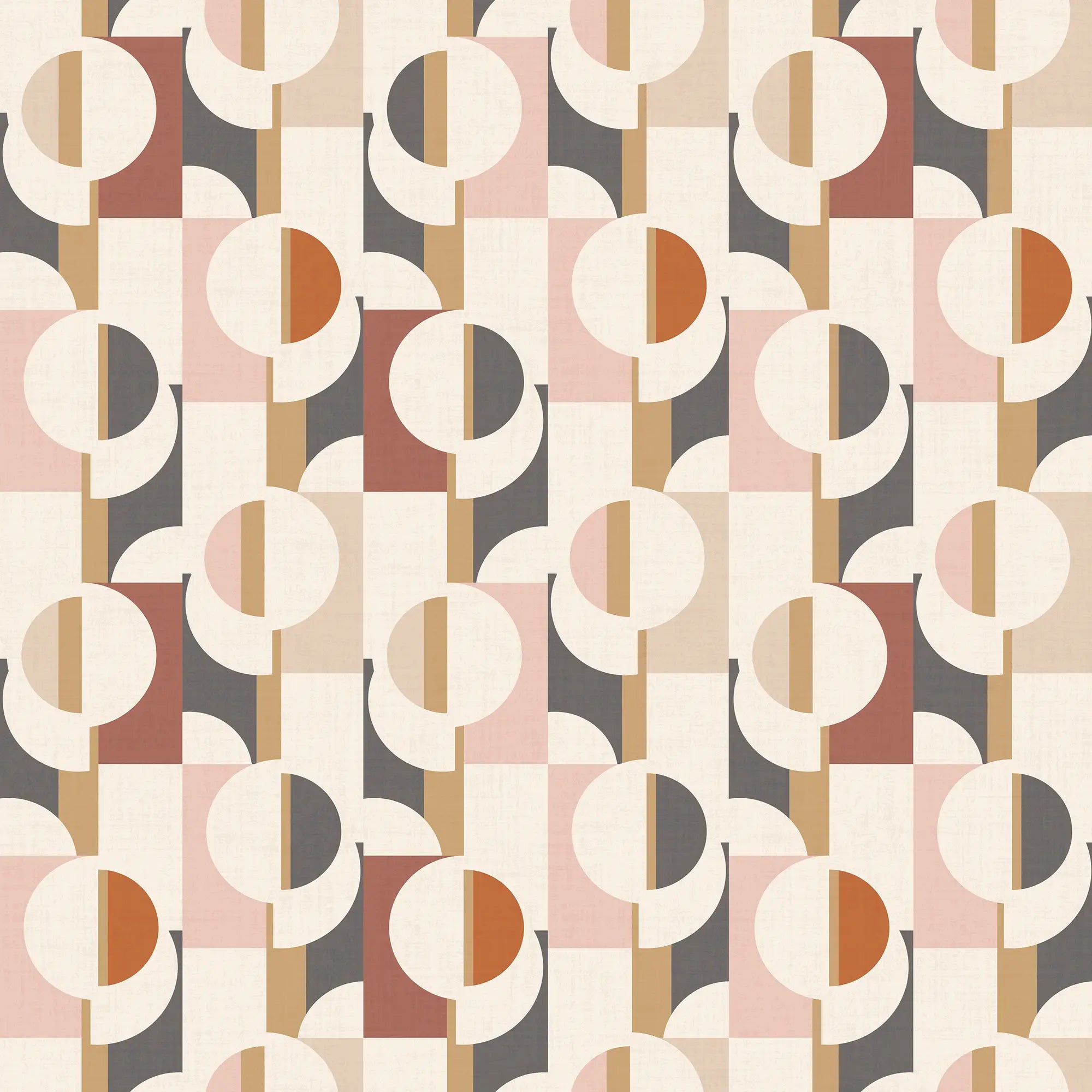 Abstract Circles Wallpaper in Warm Tones