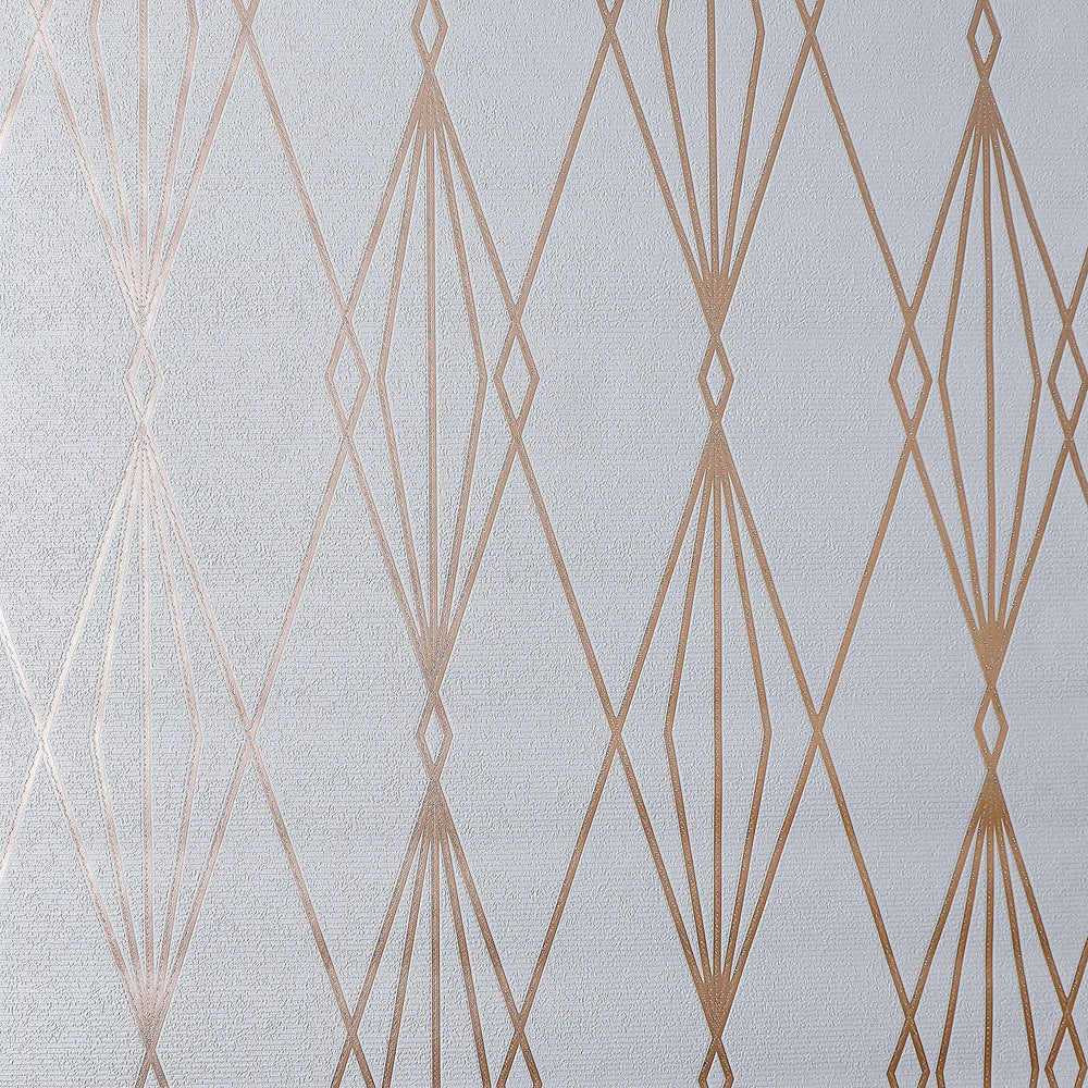 Luxe Lineage Wallpaper in Grey and Copper