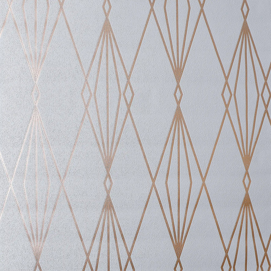 Luxe Lineage Wallpaper in Grey and Copper