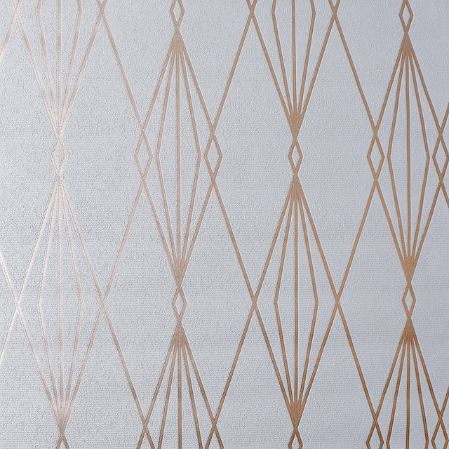 Luxe Lineage Wallpaper in Grey and Copper