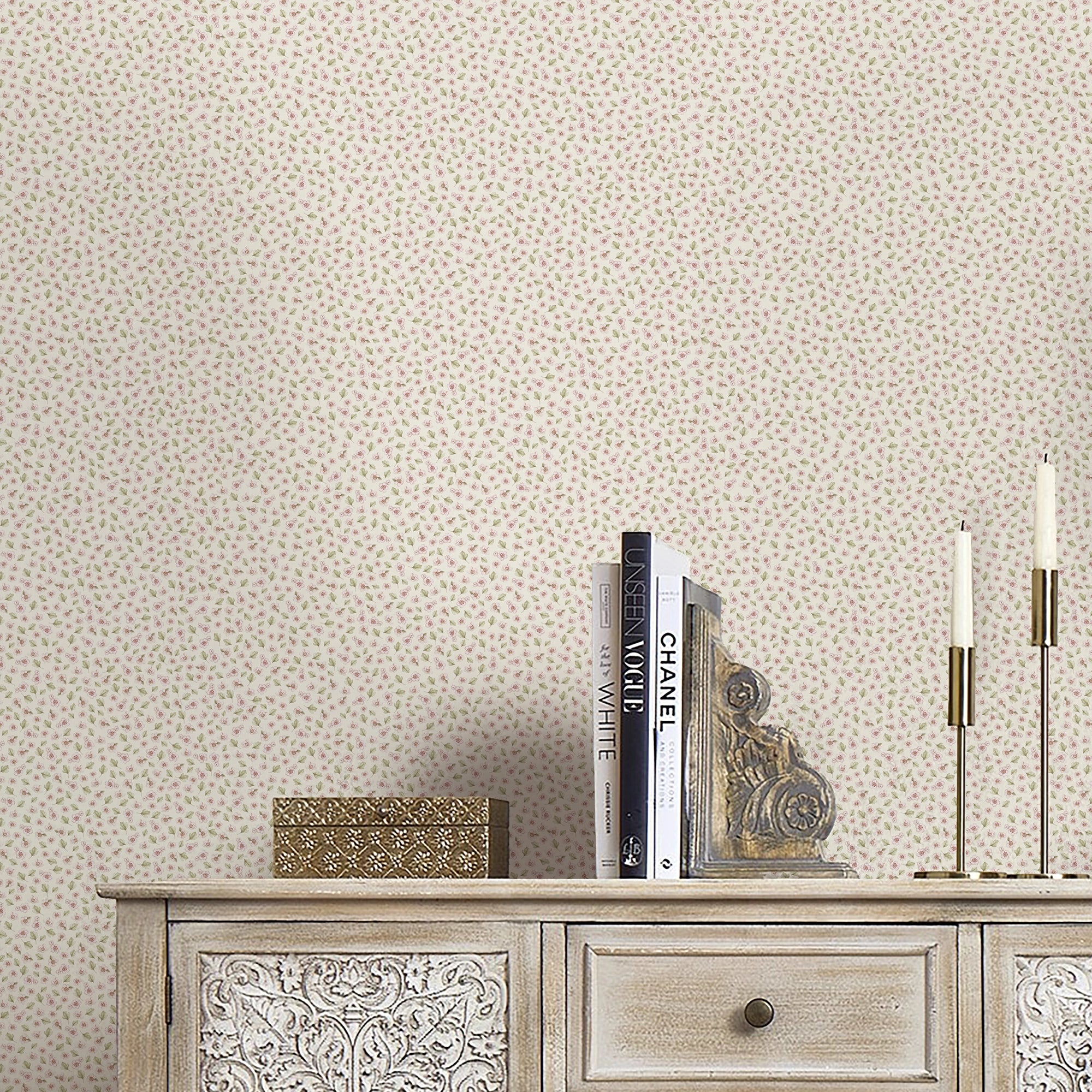 Apple Blossom Wallpaper in Cream