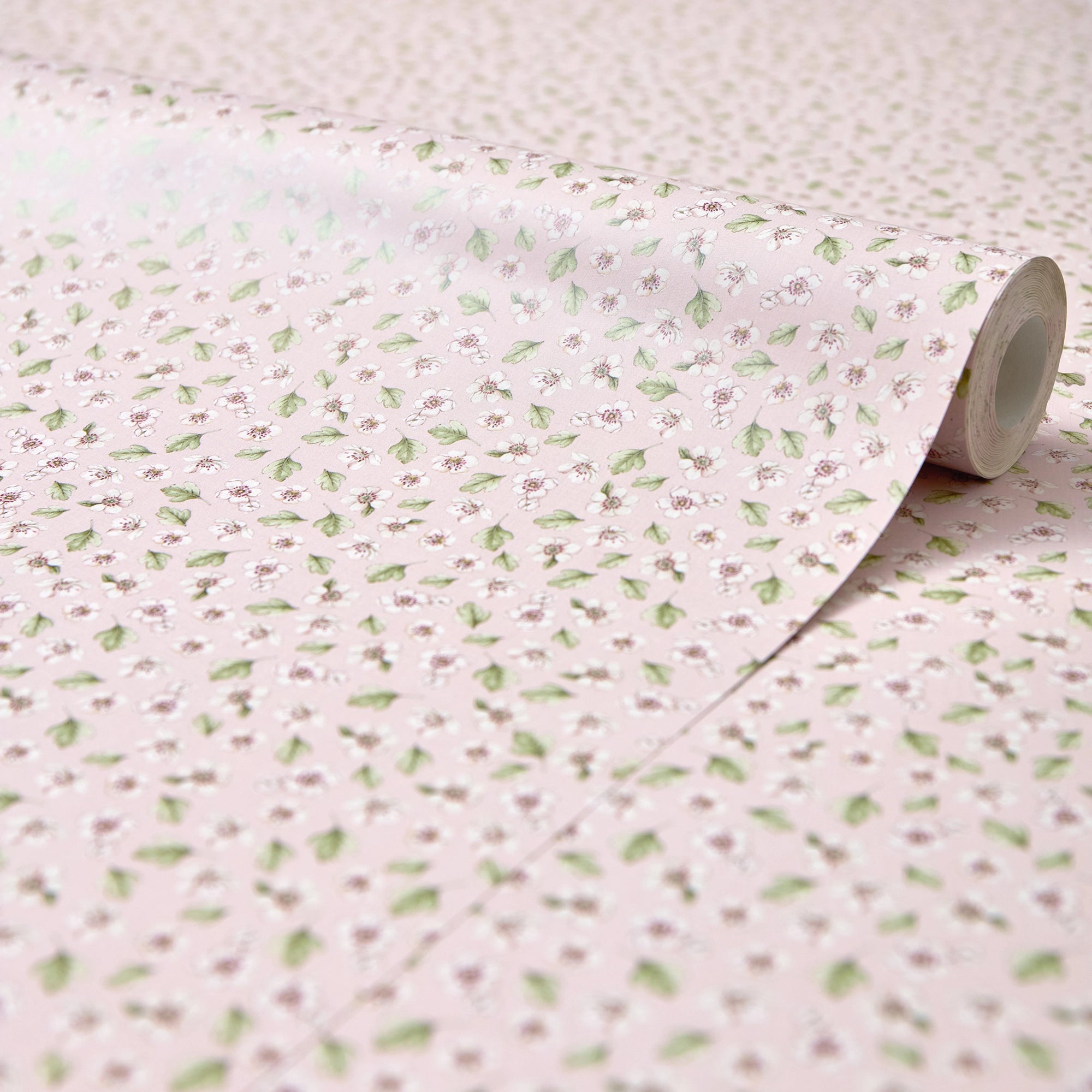 Apple Blossom Wallpaper in Soft Pink