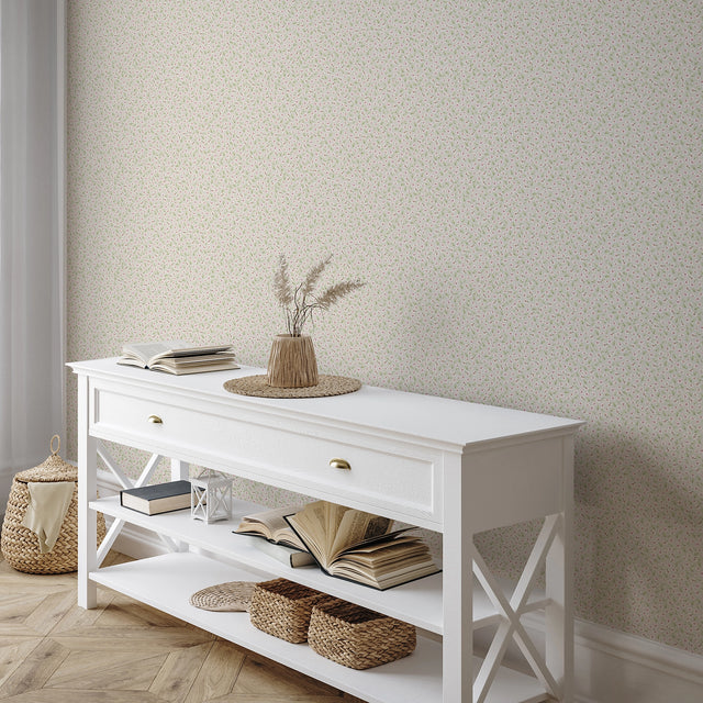 Apple Blossom Wallpaper in Soft Sage