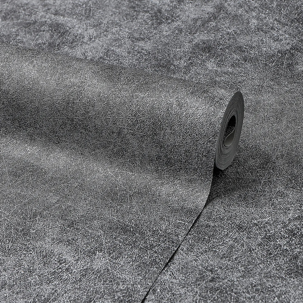 Arctic Grain Wallpaper in Slate and Silver
