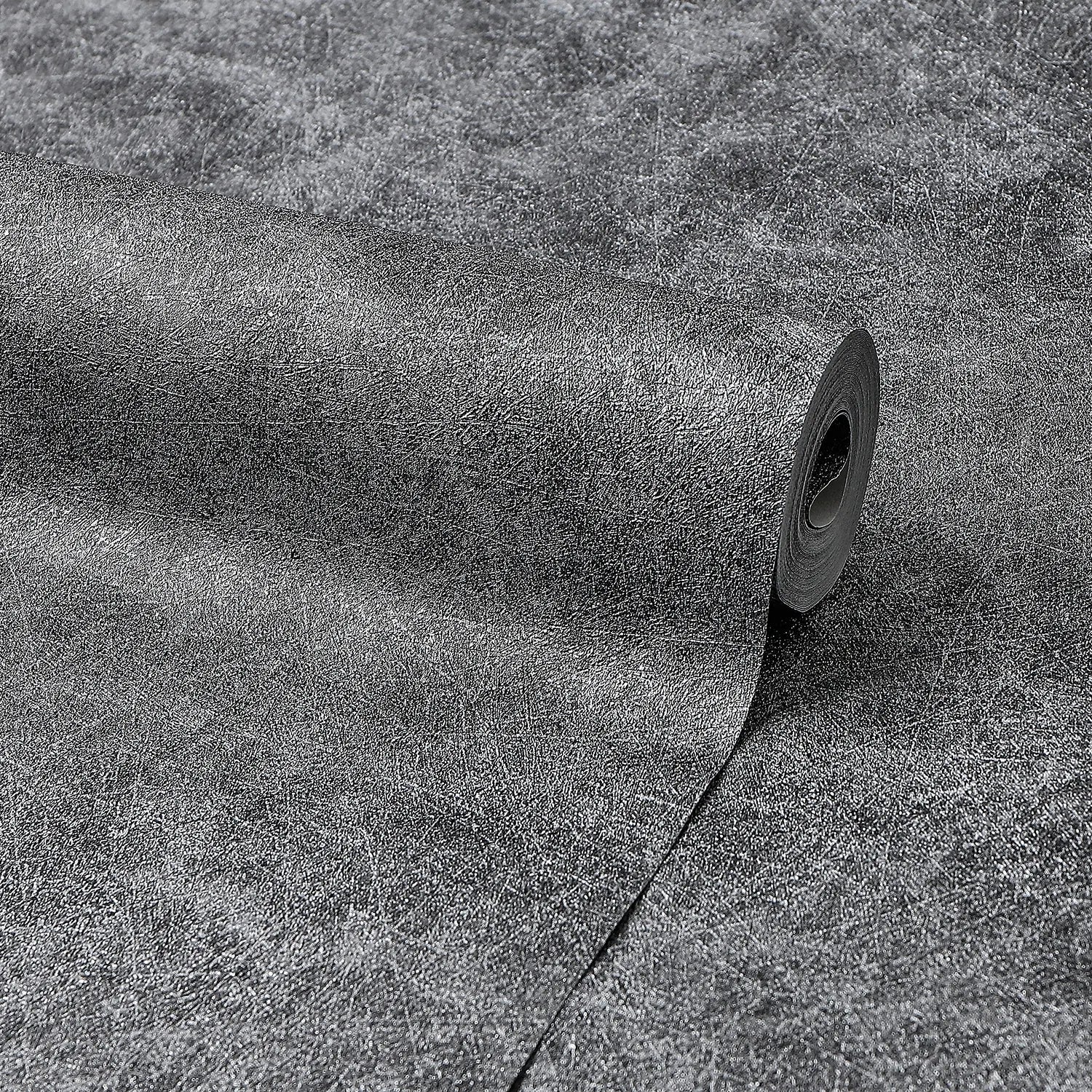 Arctic Grain Wallpaper in Slate and Silver