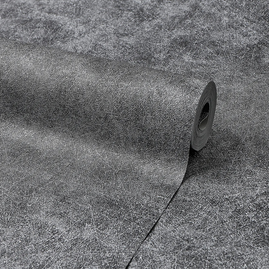 Arctic Grain Wallpaper in Slate and Silver