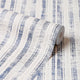Artisan Stripe Wallpaper in Blue on Cream