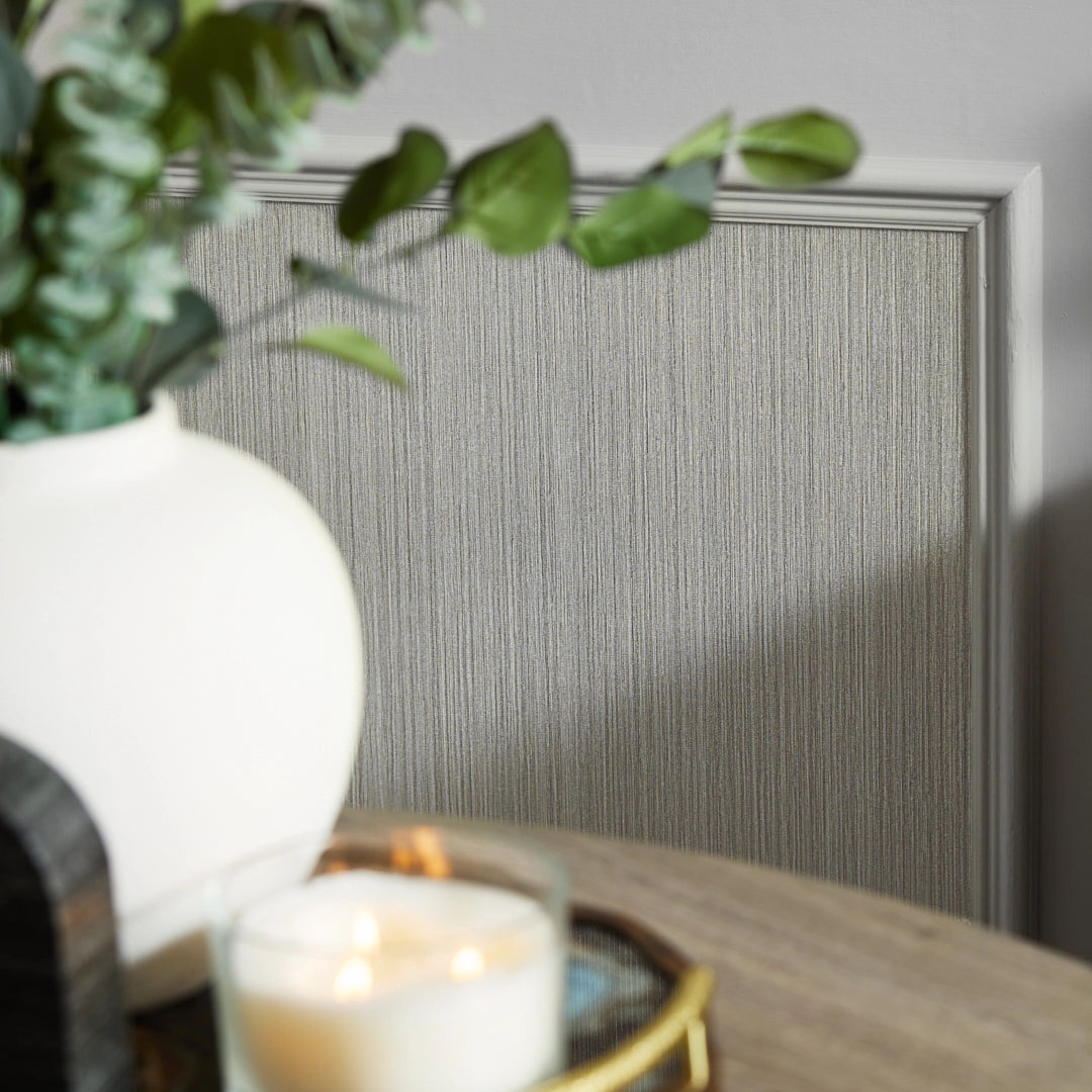 Aurous Metallic Wallpaper in Cool Grey and Silver