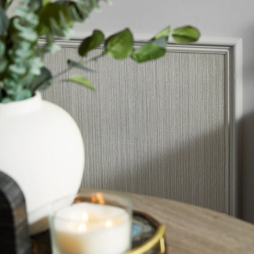 Aurous Metallic Wallpaper in Cool Grey and Silver