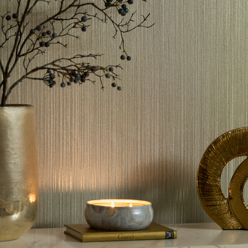 Aurous Metallic Wallpaper in Gold