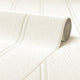 Beadboard Panel Wallpaper in Ivory Cream