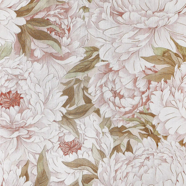 Beautiful Blooms Wallpaper in Peach White with Gold