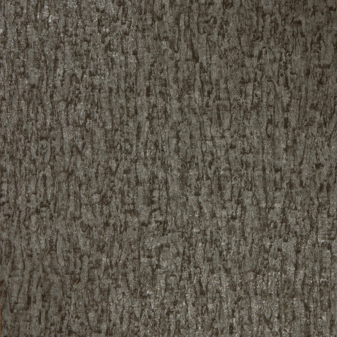 Sample of Birch Metallic Wallpaper in Charcoal