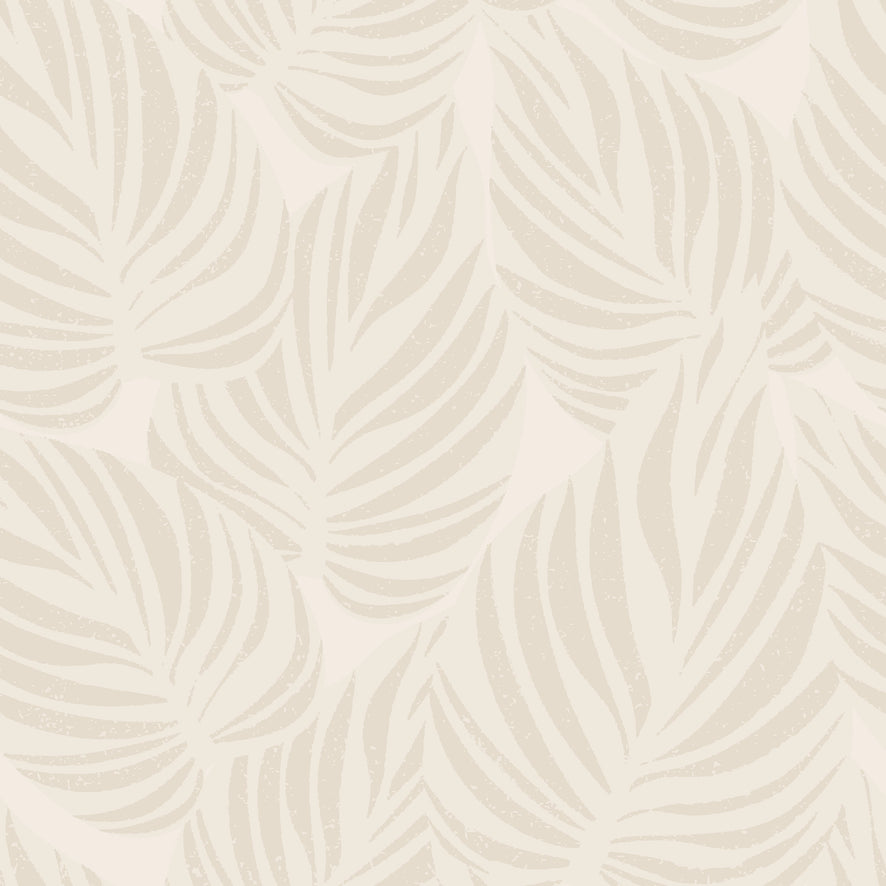 Broad Leaf Wallpaper in Almond Latte