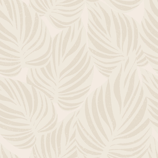 Broad Leaf Wallpaper in Almond Latte