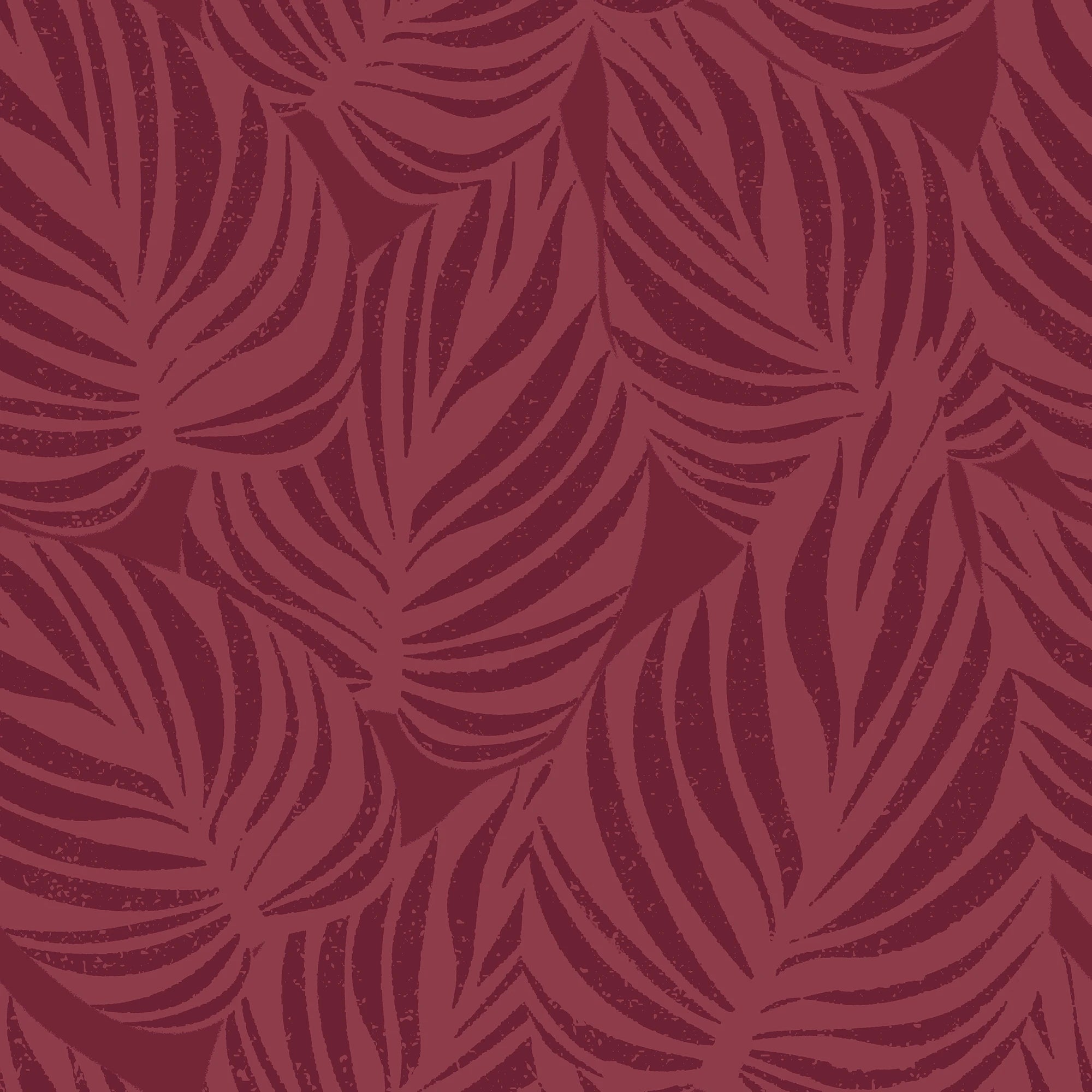 Broad Leaf Wallpaper in Ruby
