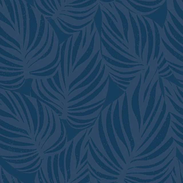 Broad Leaf Wallpaper in Sapphire