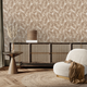 Broad Leaf Wallpaper in Mocha