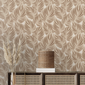 Broad Leaf Wallpaper in Mocha