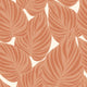 Broad Leaf Wallpaper in Terracotta on Cream