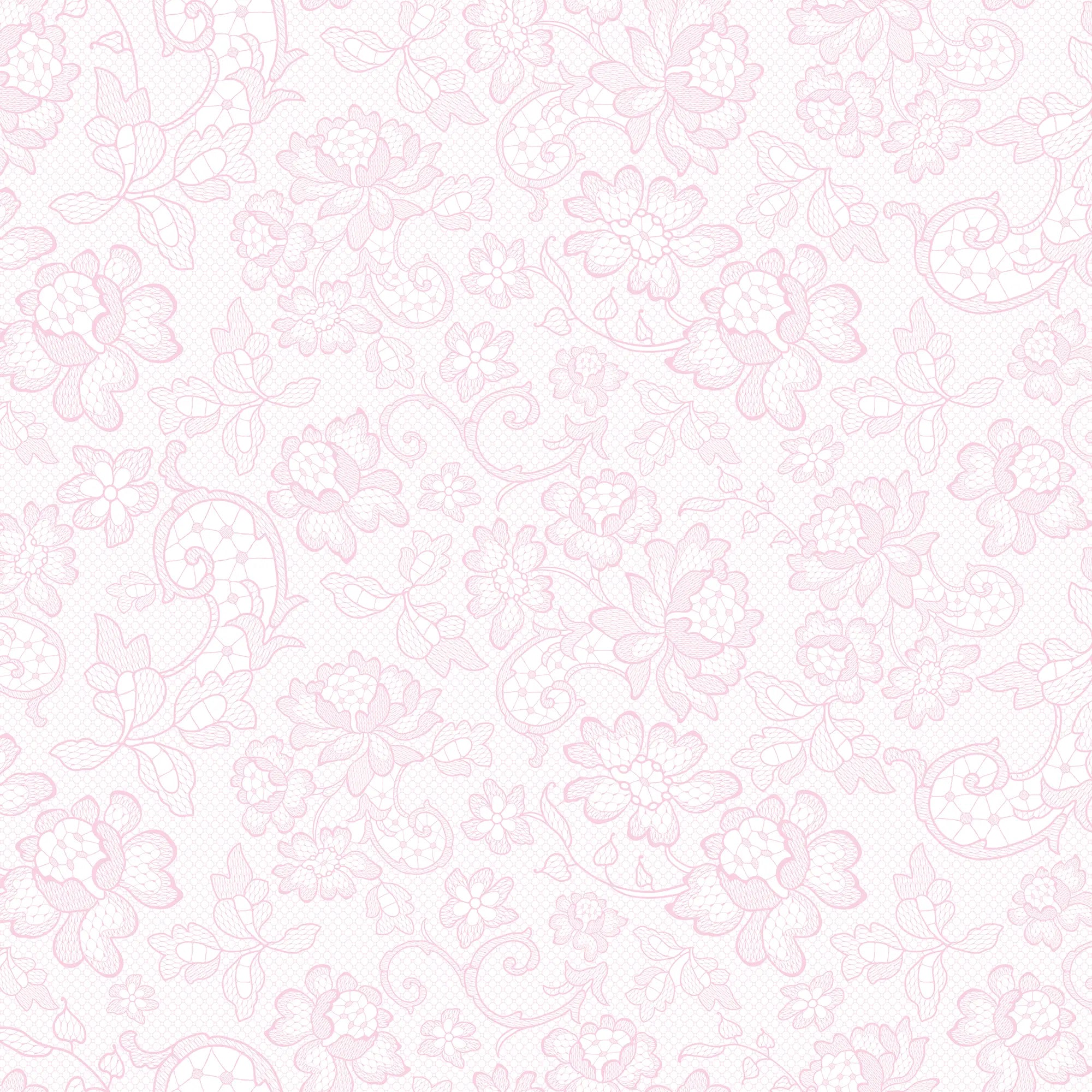 Brussels Lace Wallpaper in Pink