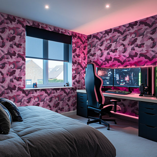 Camouflage Wallpaper in Purple