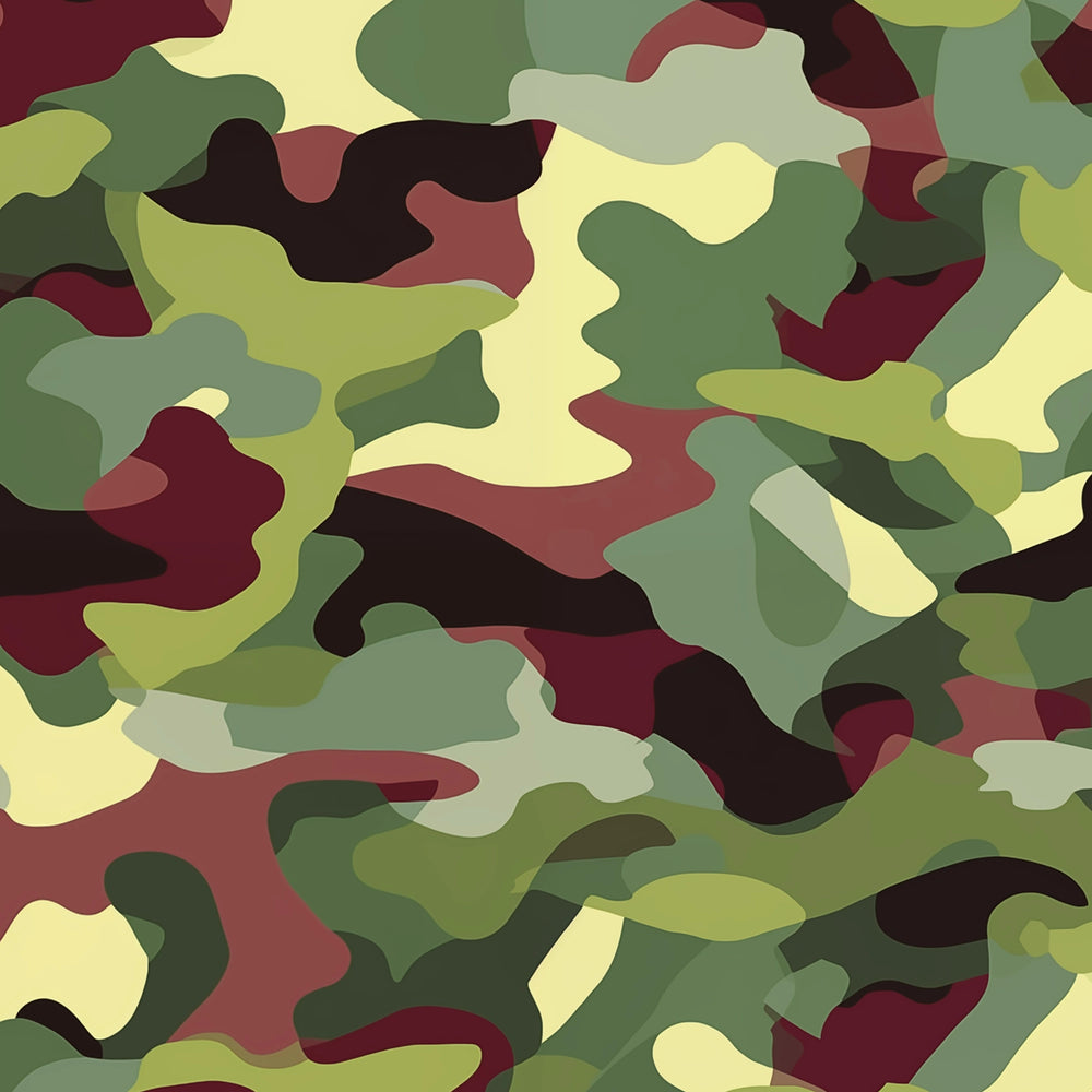 Sample of Camouflage Wallpaper in Woodland Multicoloured