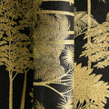 Canopy View Wallpaper in Gold on Charcoal