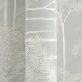 Canopy View Wallpaper in White and Gold on Blue