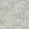 Canopy View Wallpaper in White and Gold on Blue