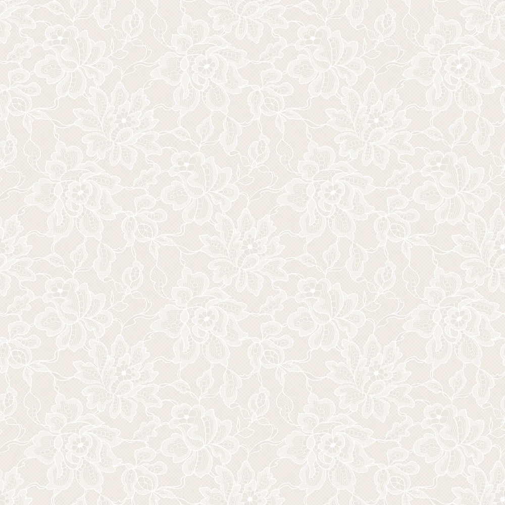 Chantilly Lace Wallpaper in Cream