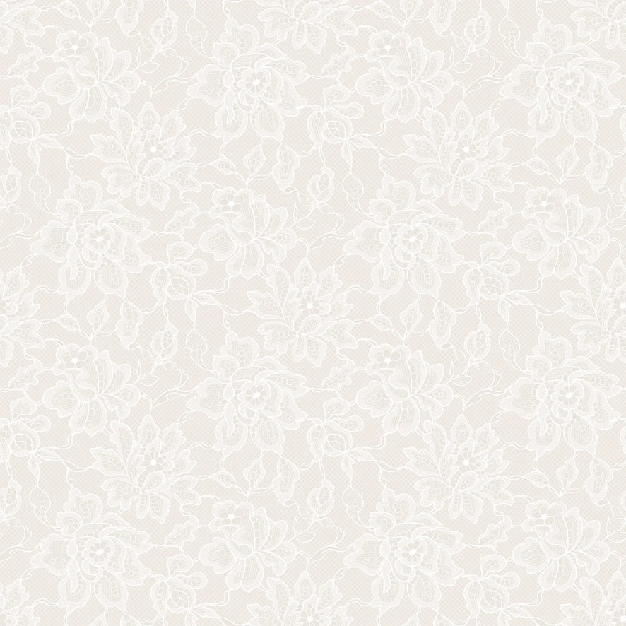 Chantilly Lace Wallpaper in Cream