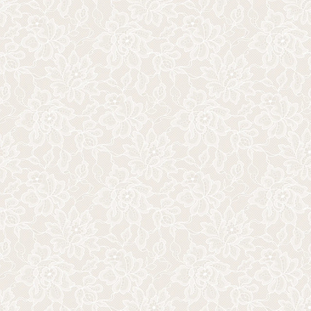 Chantilly Lace Wallpaper in Cream