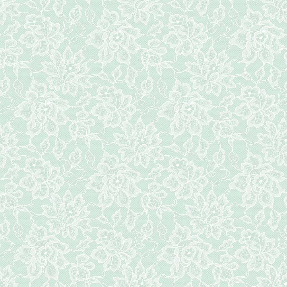 Chantilly Lace Wallpaper in Mint