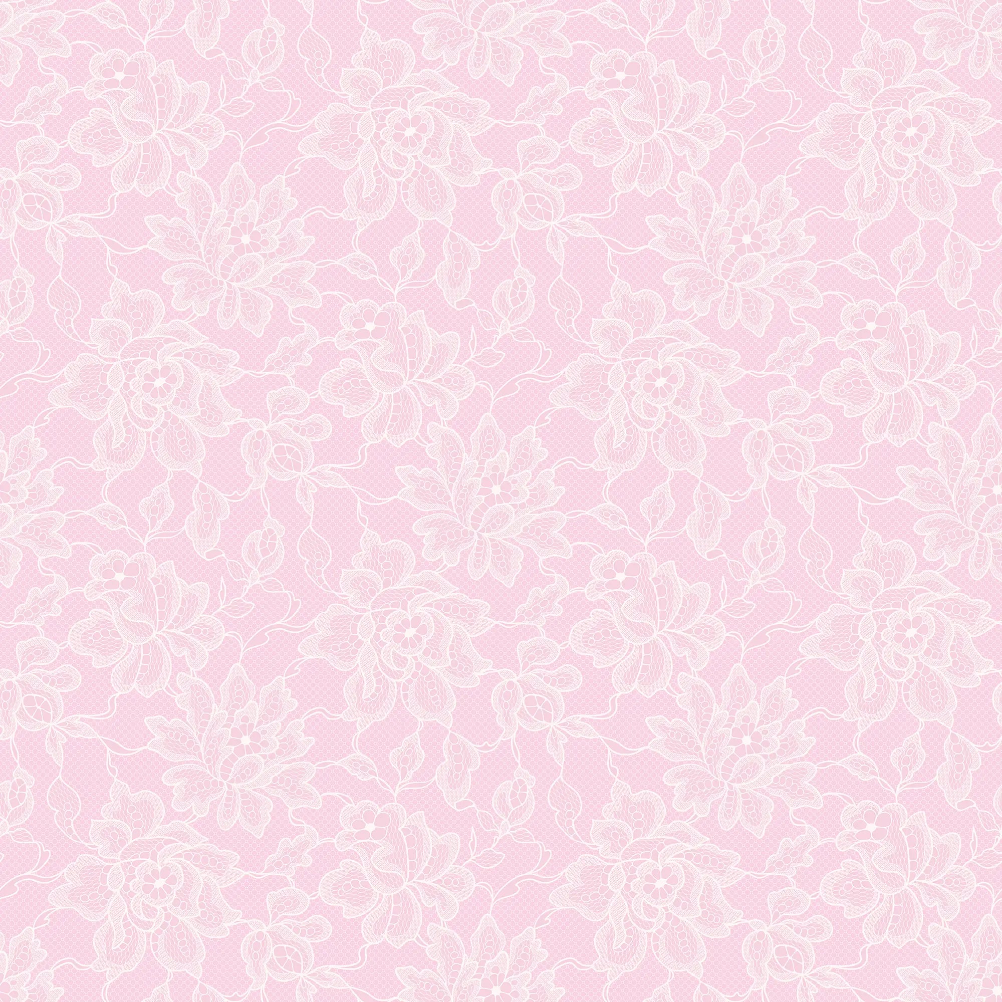 Chantilly Lace Wallpaper in Pink