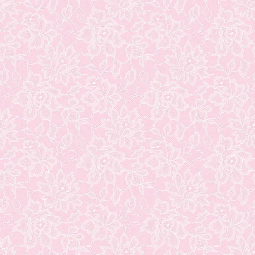Chantilly Lace Wallpaper in Pink