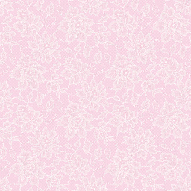 Chantilly Lace Wallpaper in Pink