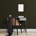 Contemporary Wood Slat Ebony