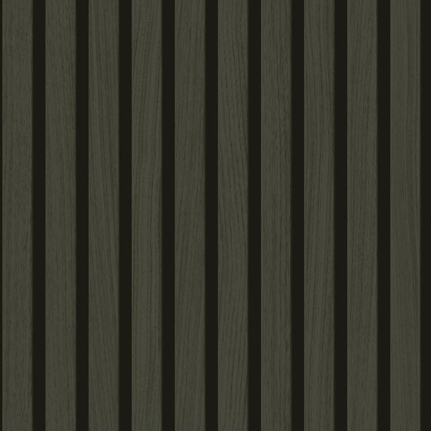 Contemporary Wood Slat Ebony