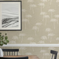 Delicate Palm Wallpaper in Taupe
