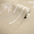Delicate Palm Wallpaper in Taupe
