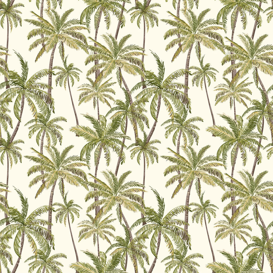 Vintage Palm Wallpaper in Green