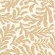 Coral Leaf Wallpaper in Caramel Latte