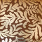 Coral Leaf Wallpaper in Chocolate with Gold Foil