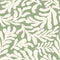 Coral Leaf Wallpaper in Cream on Pistachio